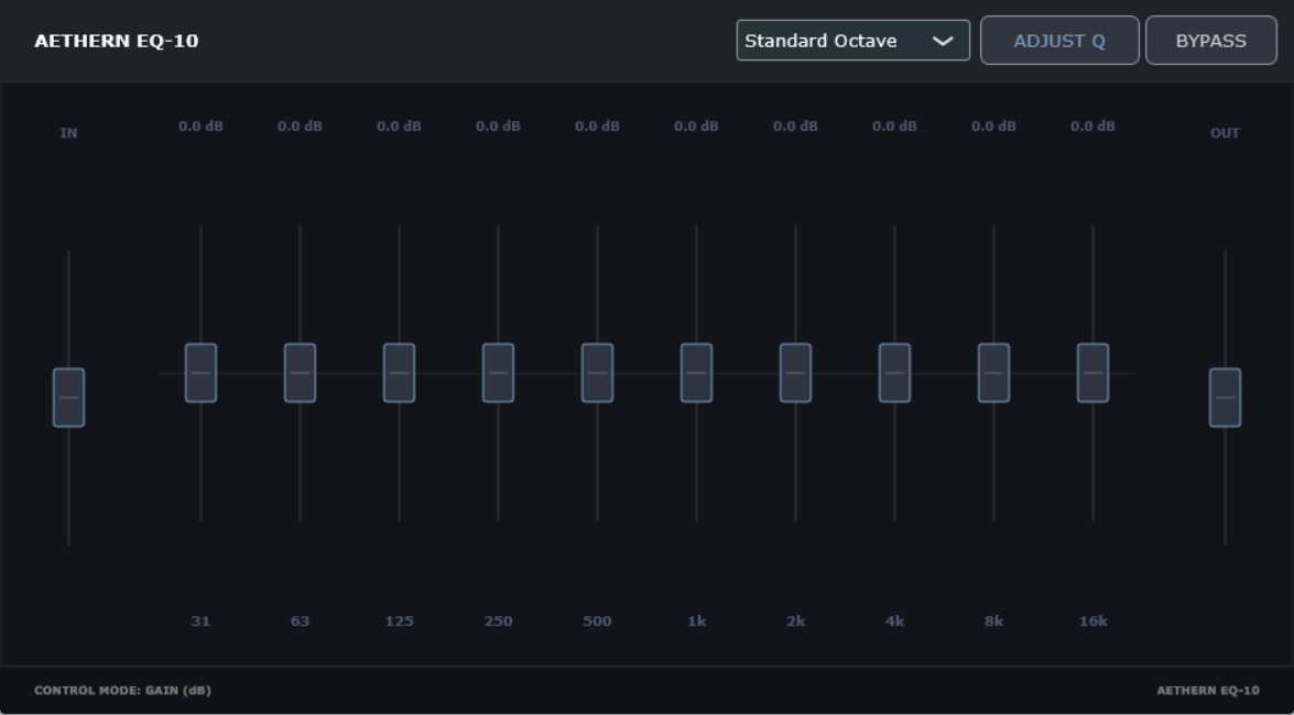 Graphic EQ VST plugin interface